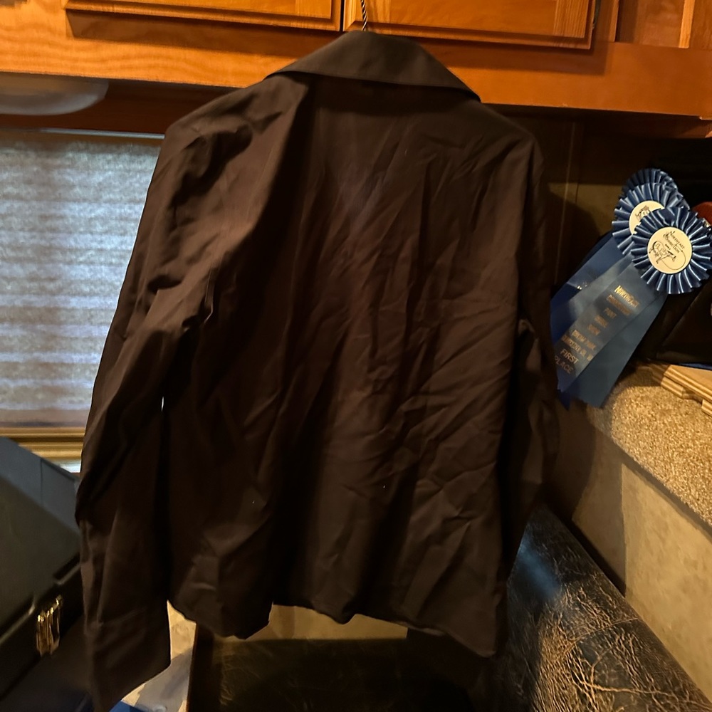 Talbots Size 8 Black Button Down - image 2